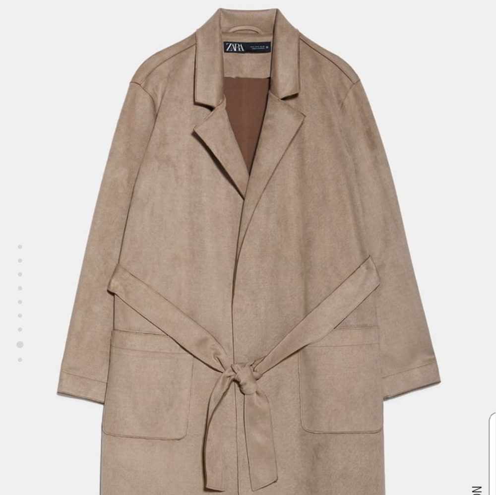ZARA Faux Suede Jacket Sz M - Picture 7 of 8